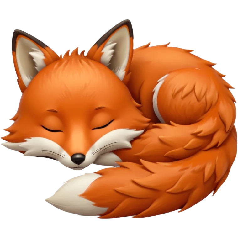 a sleeping fox  emoji emoji