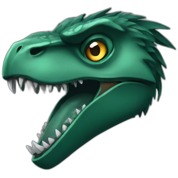 dark green angry raptor head emoji