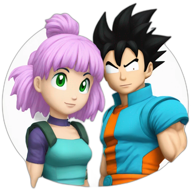 Bulma with goku emoji