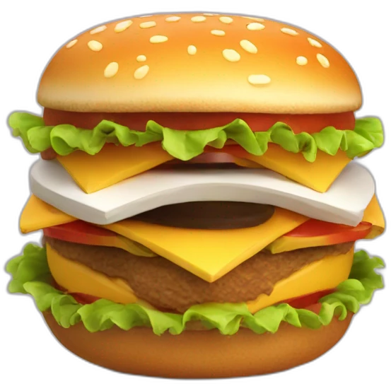 cartoon hamburger 3d emoji