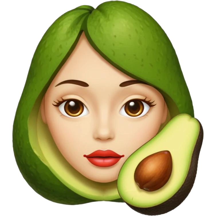 Aguacate con labios grandes  emoji