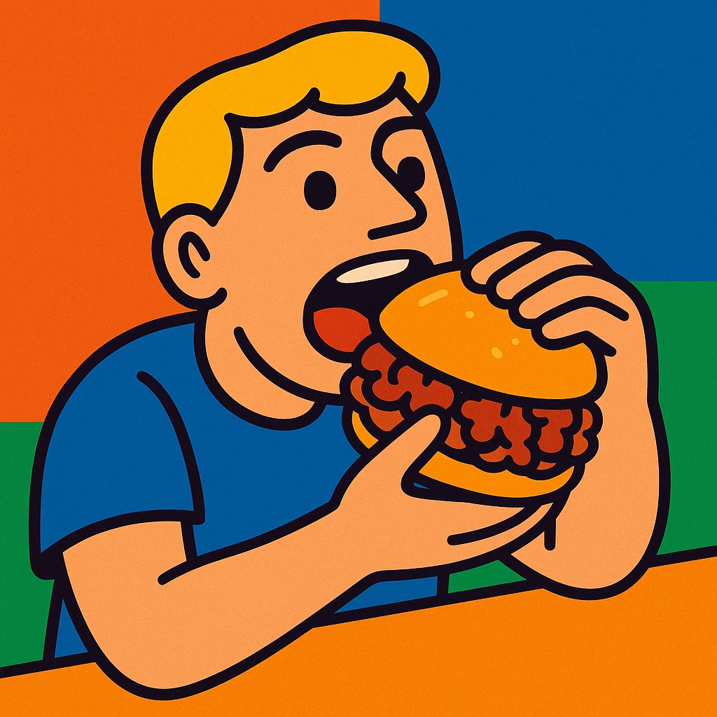 person eating sloppy joe emoji