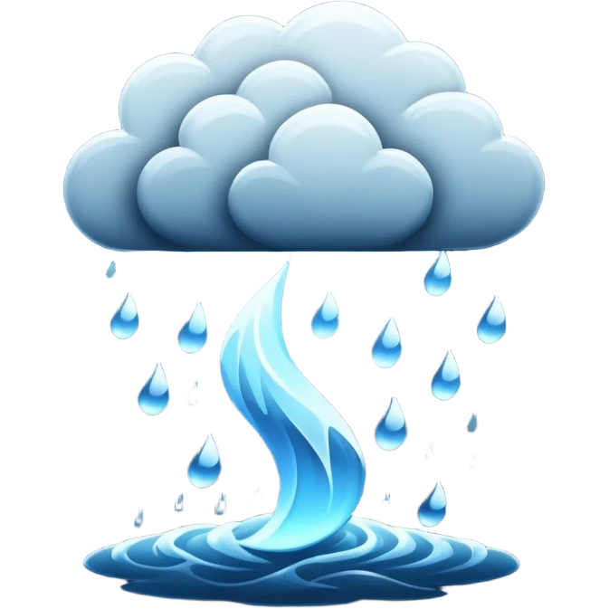 Rain + winds + natrure emoji