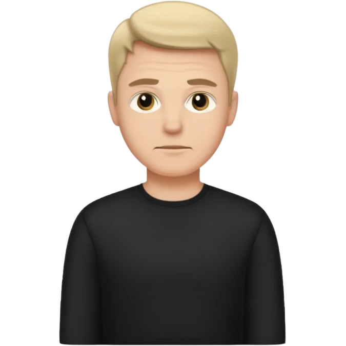 gil be white and be wering black emoji