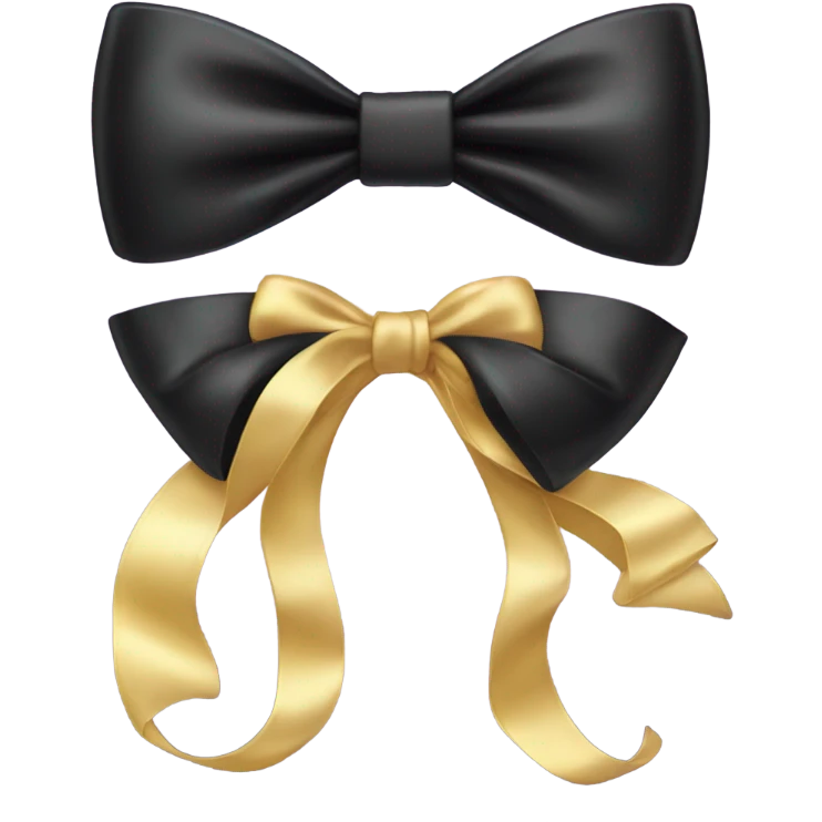 Coquette black bow  emoji
