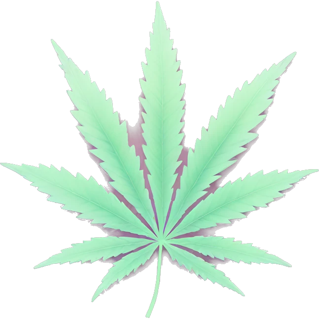 Completely Pastel pink marijuana leaf emoji