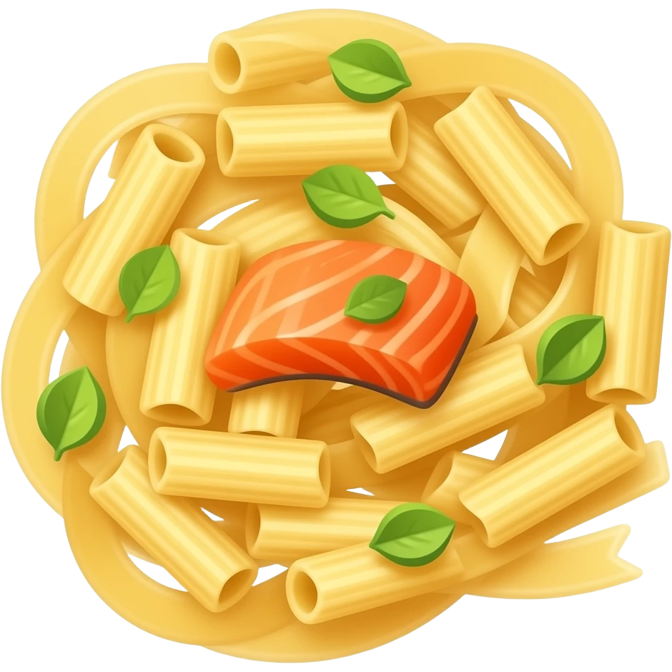 Pasta with salmone emoji
