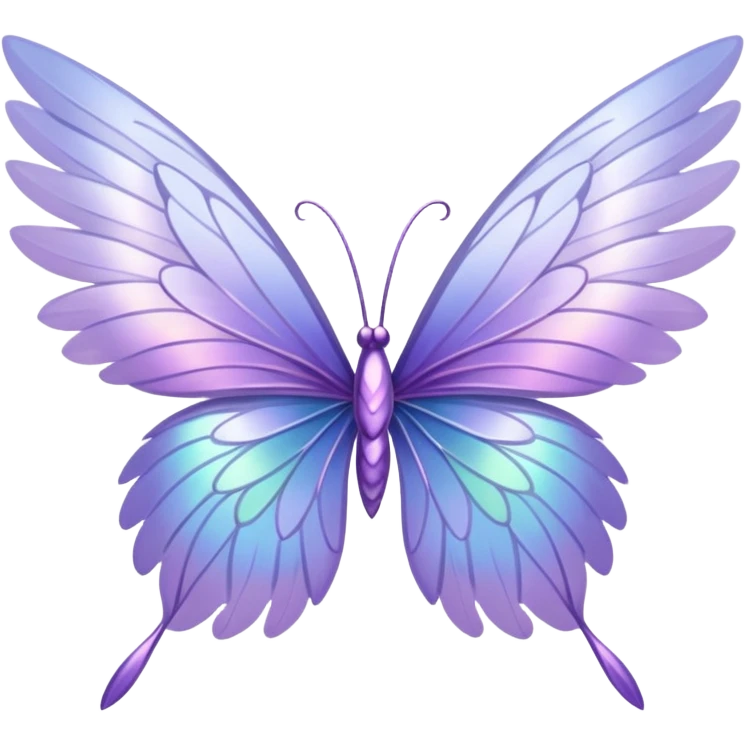 Lilac wings of a fairy emoji