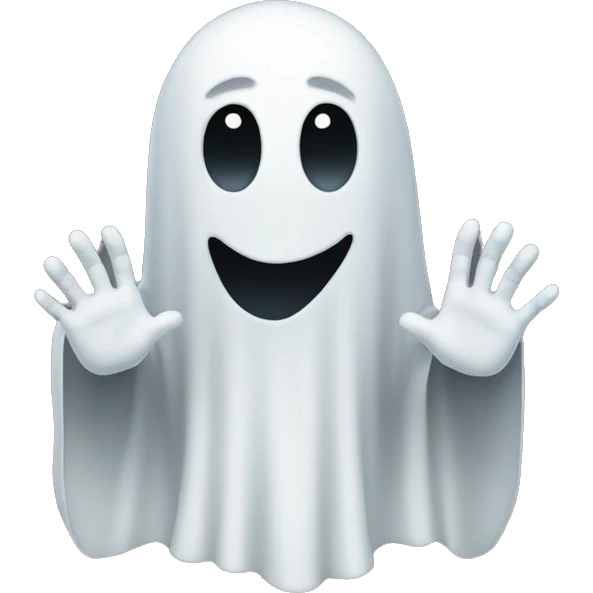 ghost with hand holding no sign emoji