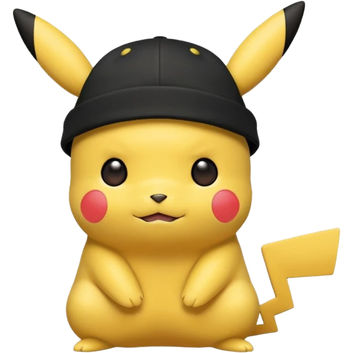 A Pikachu hat black  emoji