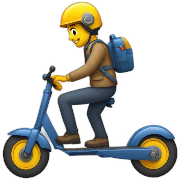 Secouriste sur une trottinette emoji