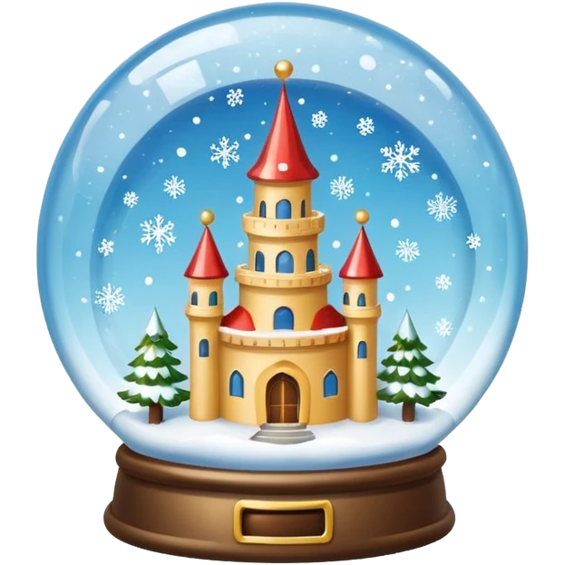 snow-globe, tower inside emoji