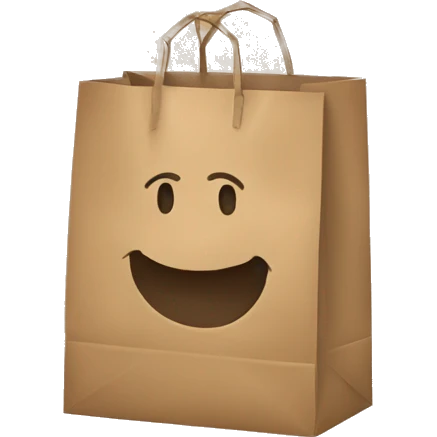 Brown paper bag emoji