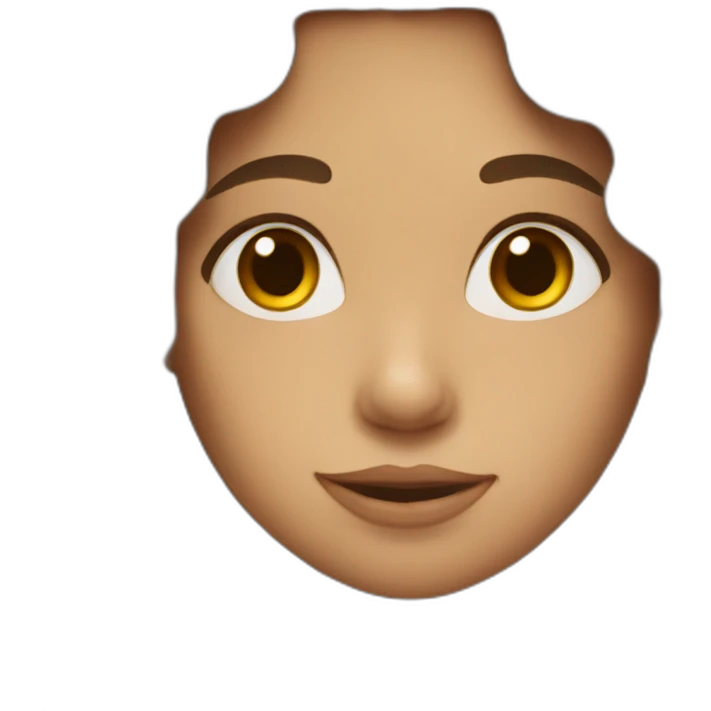 A girl with long curly brown hair emoji
