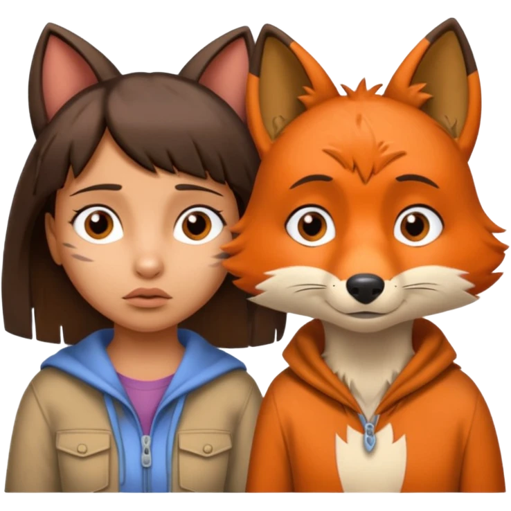 Make Dora and Swiper the fox crying emoji