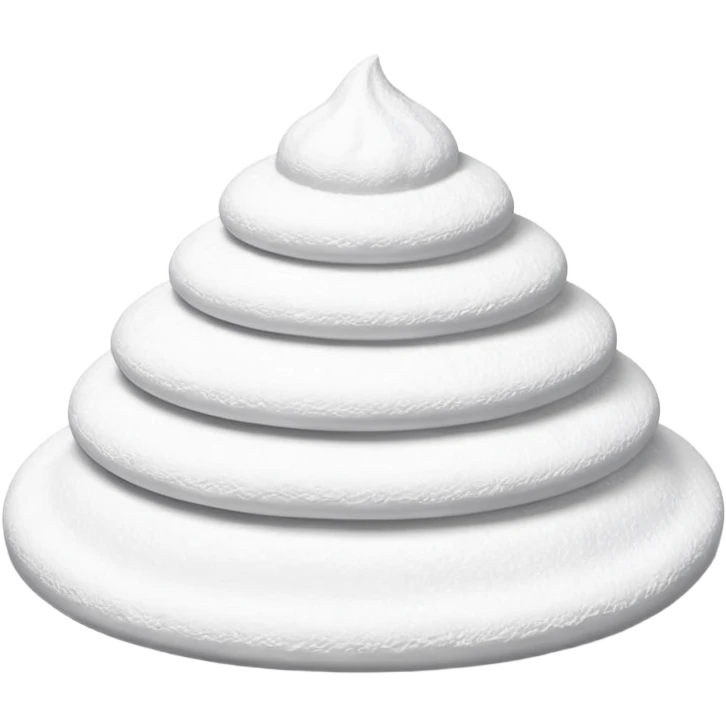 powdered sugar mound, fine and fluffy, pure white to off-white, soft shadows, dust particles, 3D clean style, optimized for emoji size, transparent background emoji
