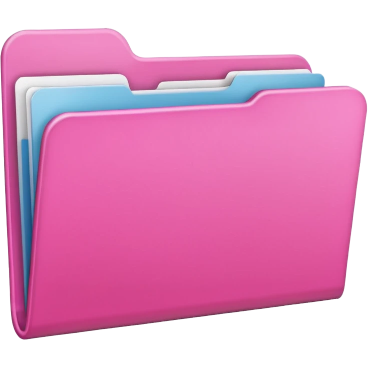 file folder pink without a face emoji