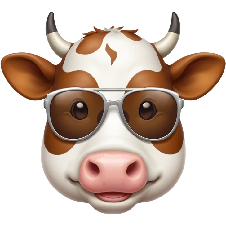 cow wearing sunglasses emoji