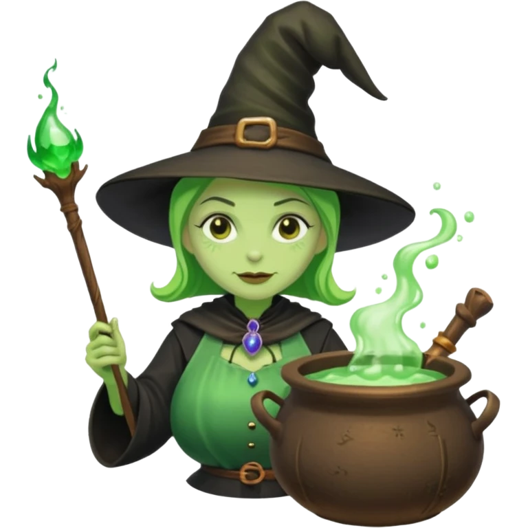 green witch cooking potion emoji