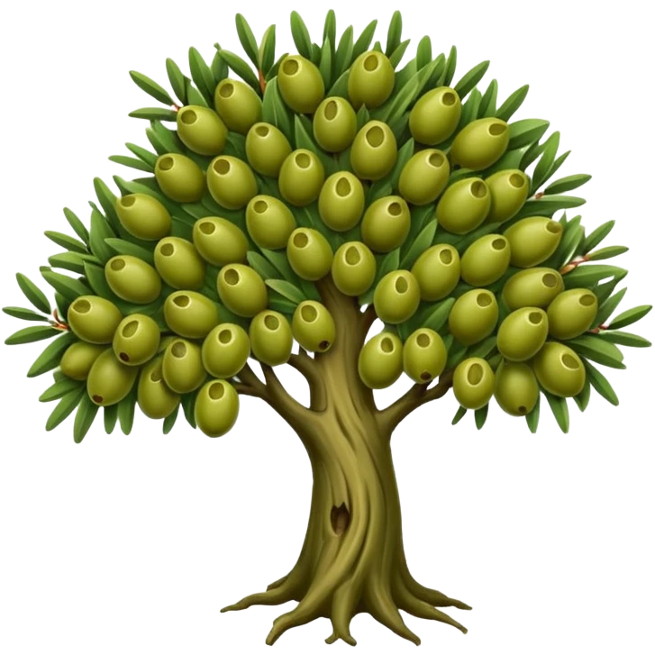 Árbol de aceitunas con ramas de olivo emoji