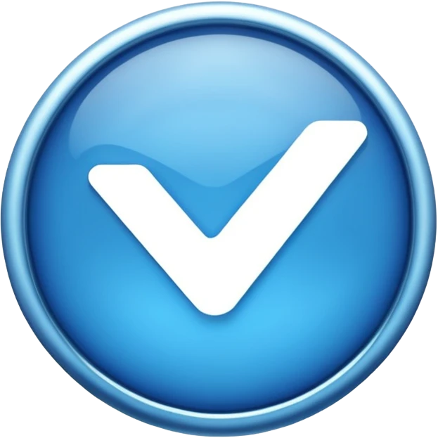 Blue verified button emoji