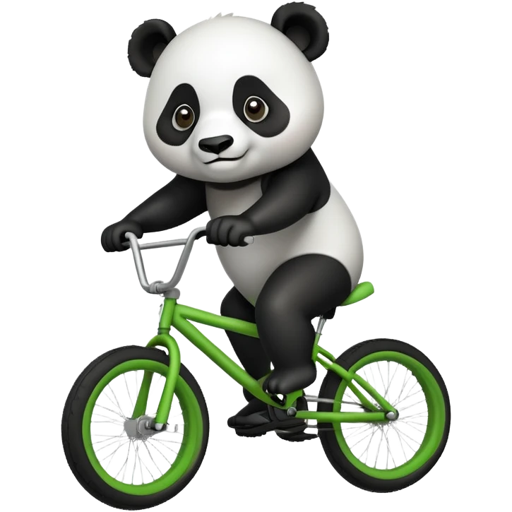 panda on bmx bike emoji