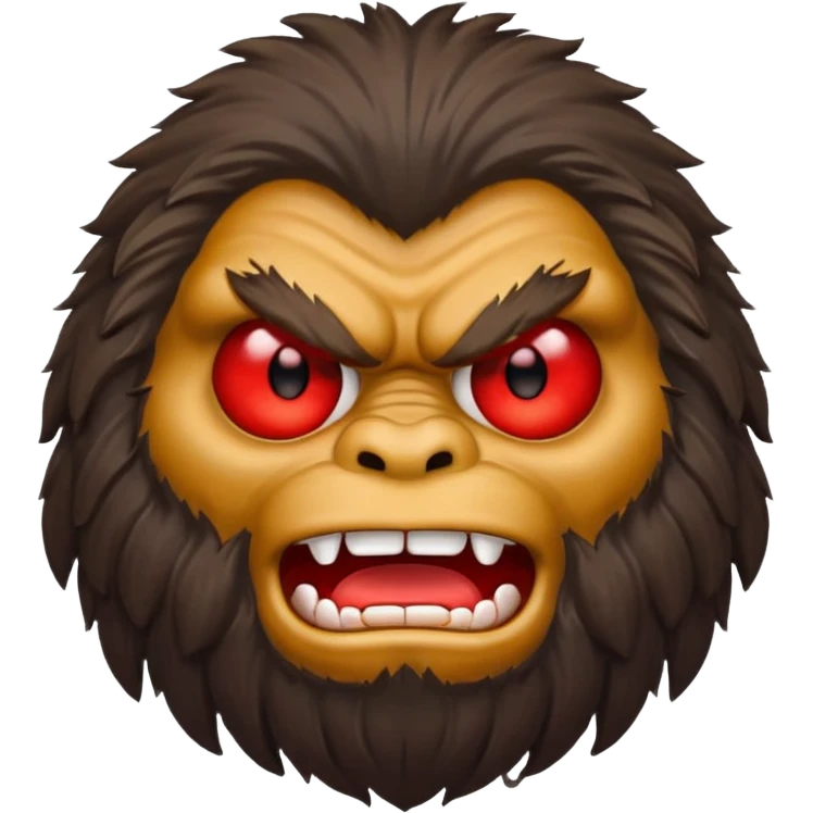 Create a scary emoji of Bigfoot emoji