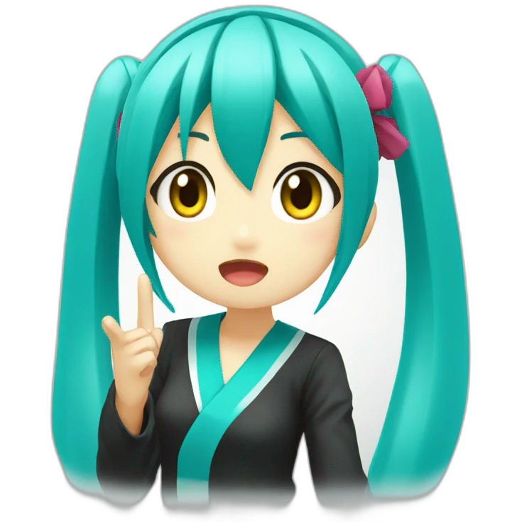 hatsune miku singing emoji