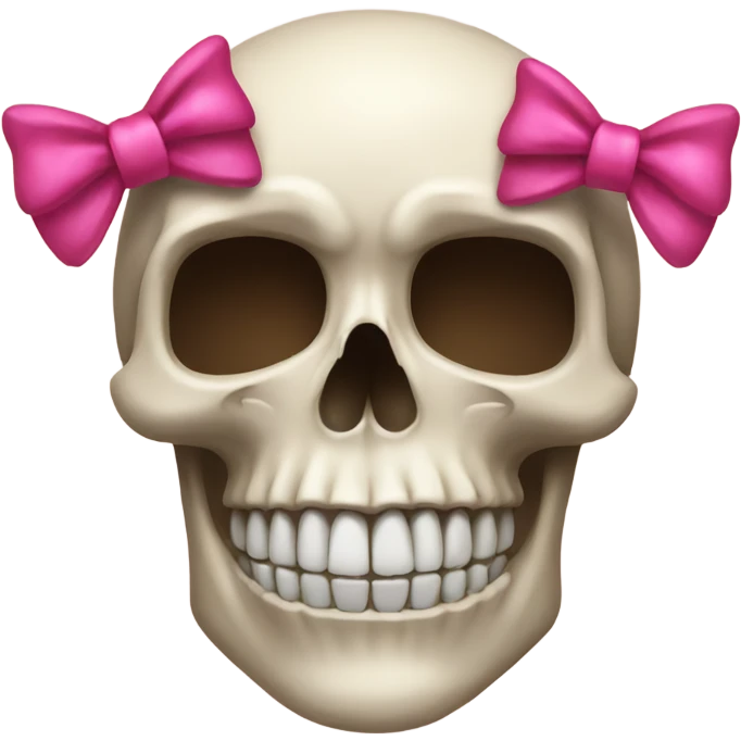 Skull with bows emoji