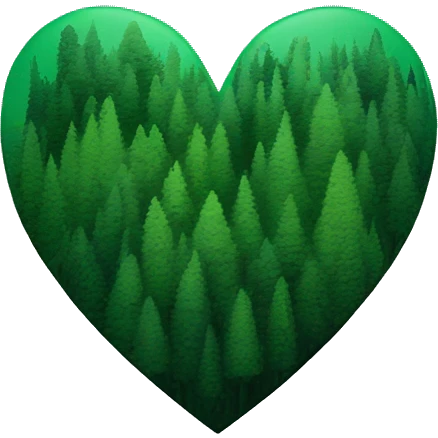 Forest green coloured heart emoji