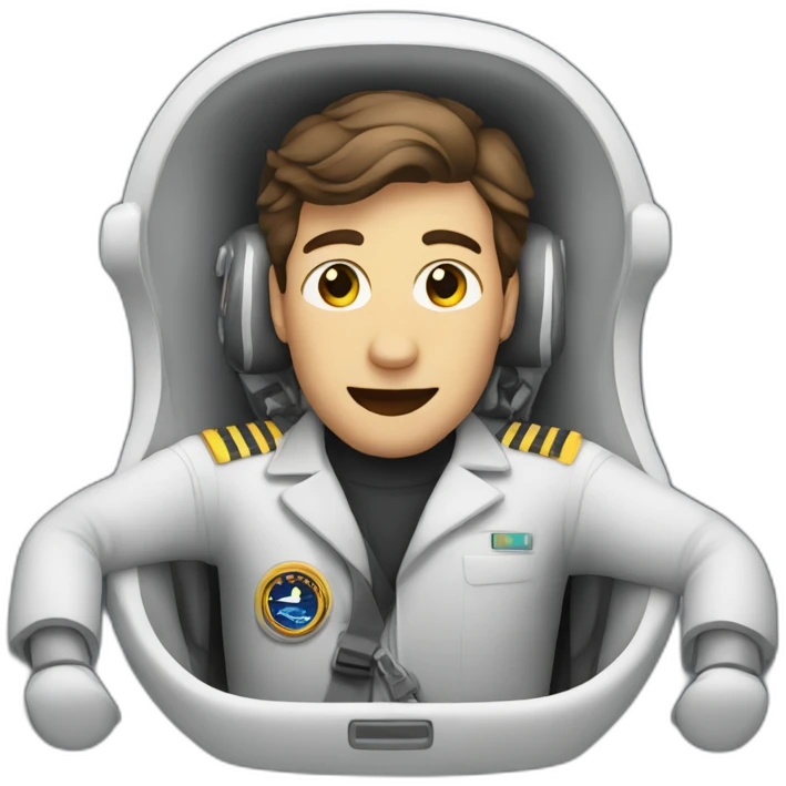 man in cockpit emoji