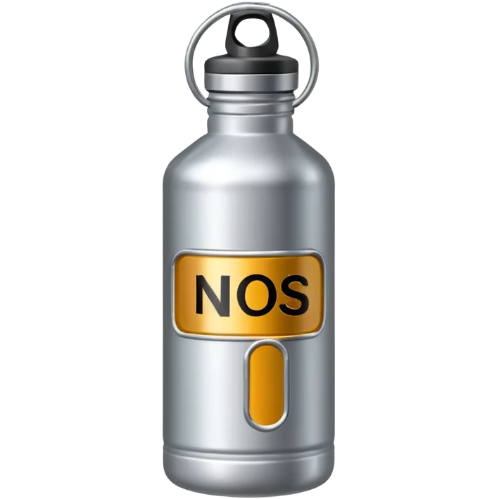 bombona de nitro con un cartelito que ponga NOS emoji