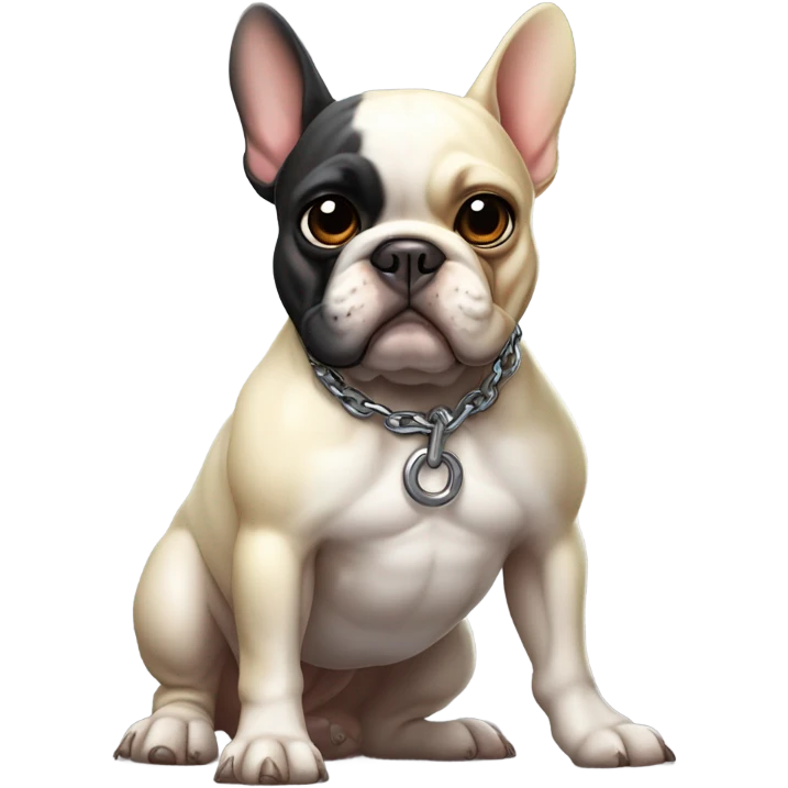 french bulldog wearing chain emoji