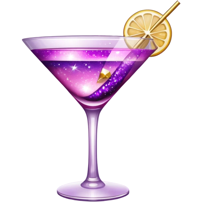 Purple Pink Galaxy Glitter Cocktail emoji