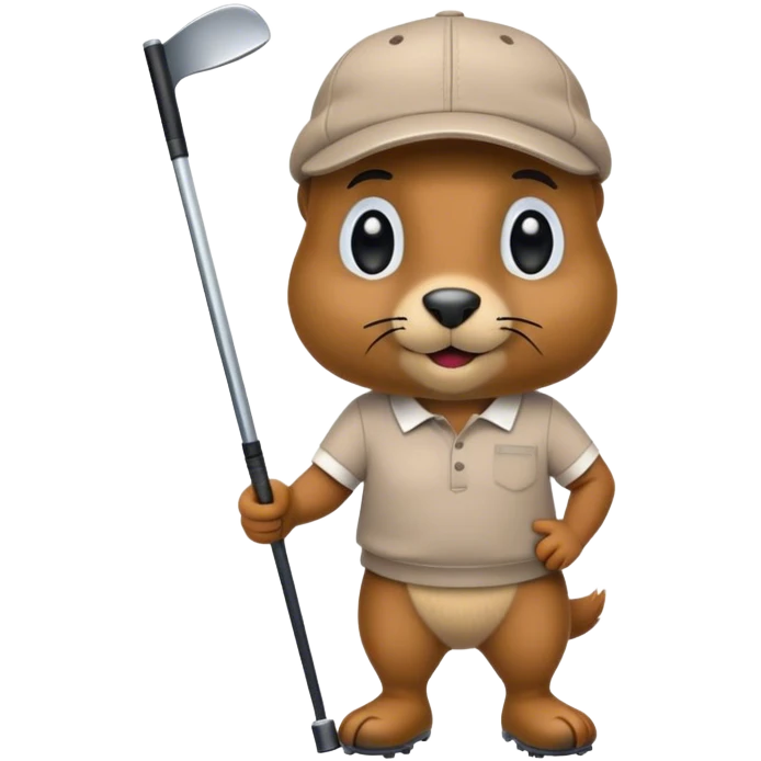 Gopher golfing  emoji