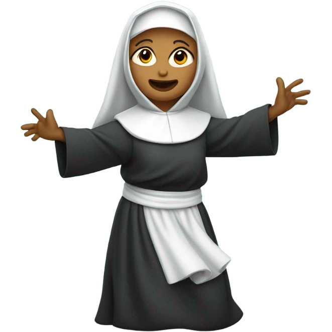 dabbing nun emoji