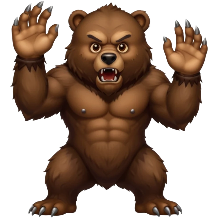 werebear with claws out emoji