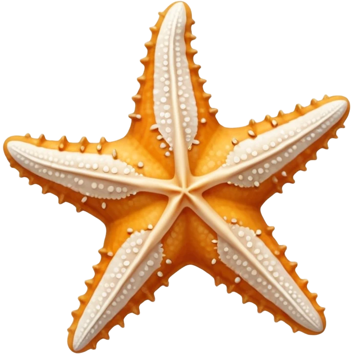 all white dried star fish emoji
