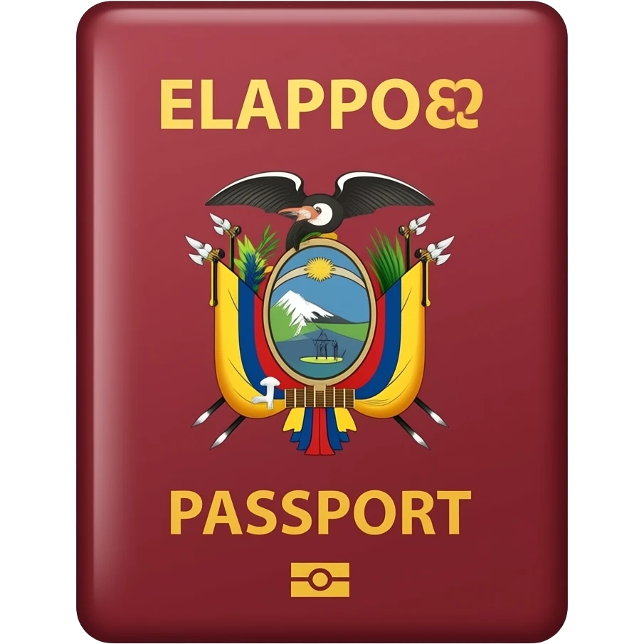 a red ecuadorian passport emoji