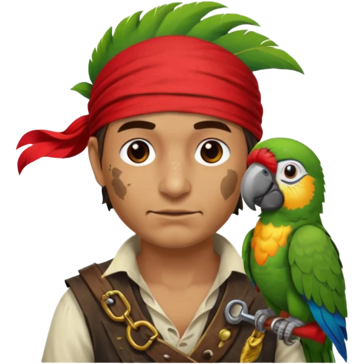 pirate and parrot emoji