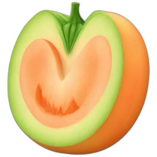 Heart of melon emoji