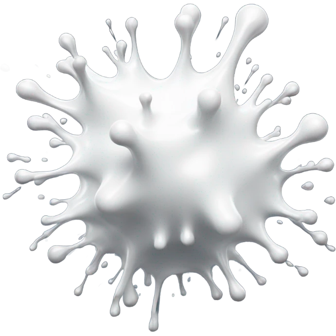 White liquid splash emoji