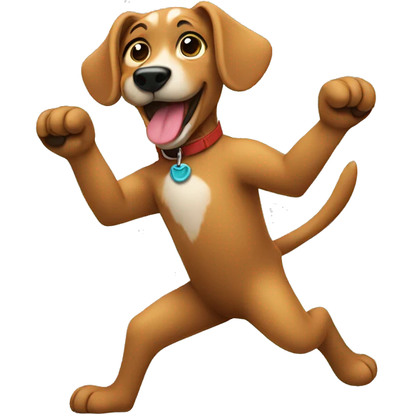 dog dancing emoji