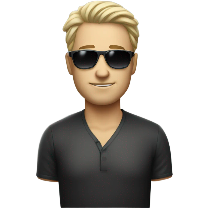 cool white man in sunglasses  emoji