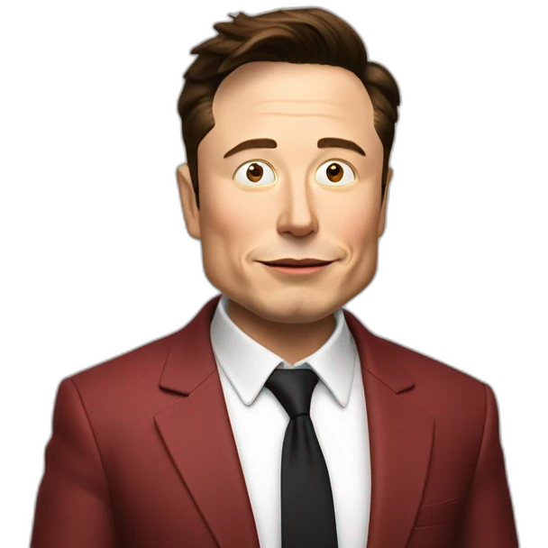 Elon musk qui pose une question  emoji