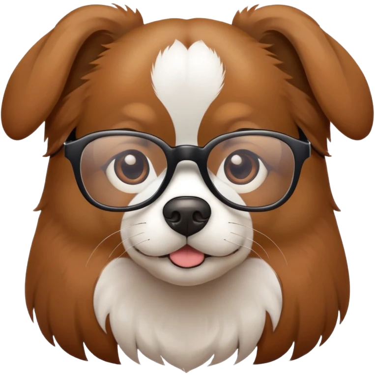 Perro con lentes emoji