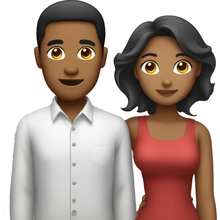 Filipino Man and Haitian Woman Couple emoji