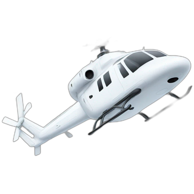 White helicopter emoji