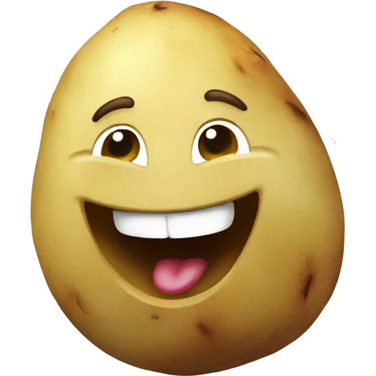 Potato laughing emoji