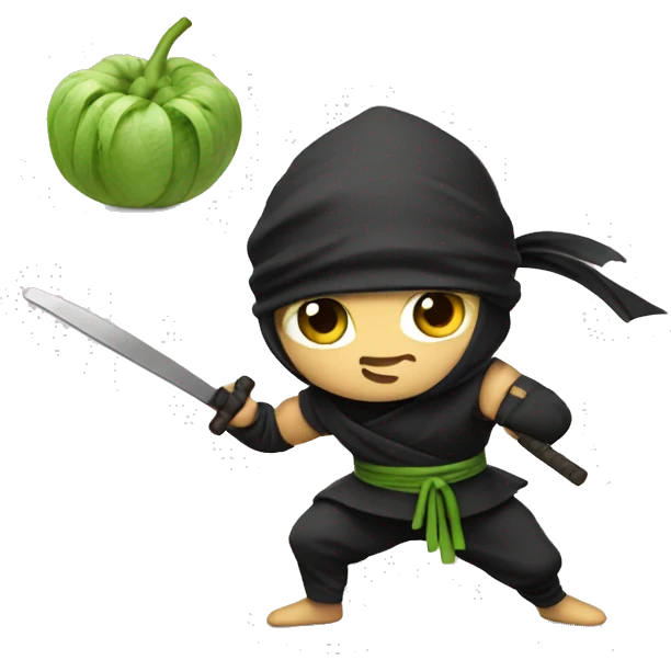 cute nutrition ninja emoji